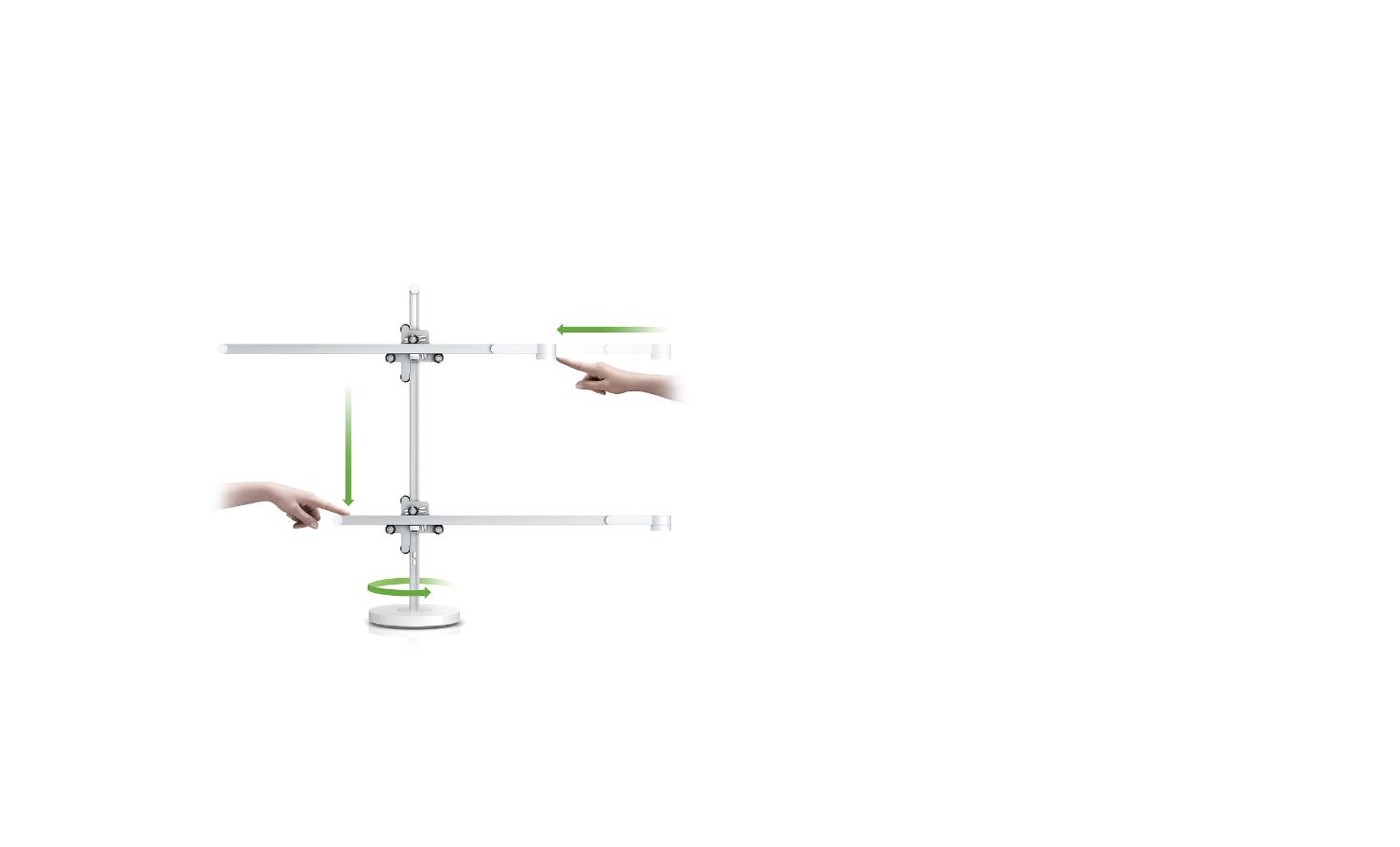 Graphic of light's flexible positioning